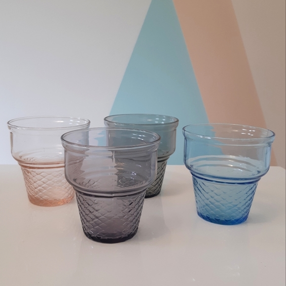 NWOT Set of 4 Glass Dessert Cups - Picture 1 of 3